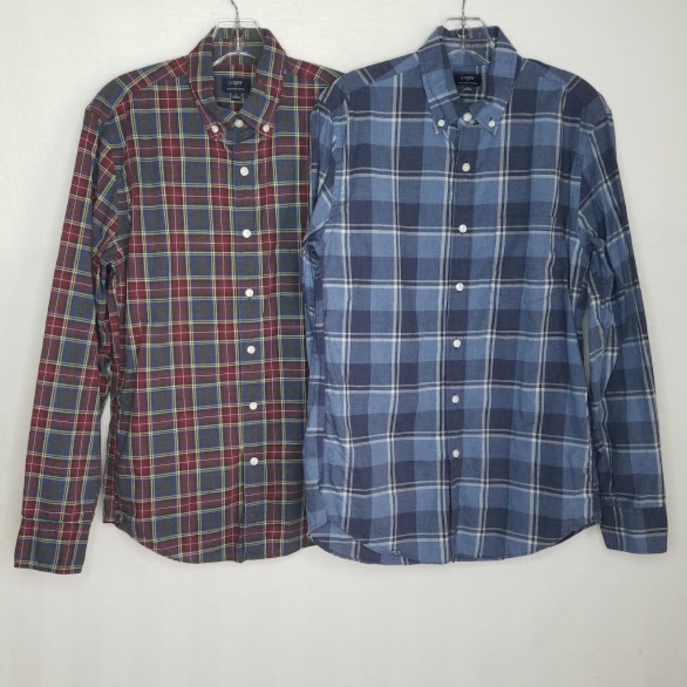 Lot of 2  J.‎ Crew Mens Small Button Down Shirts